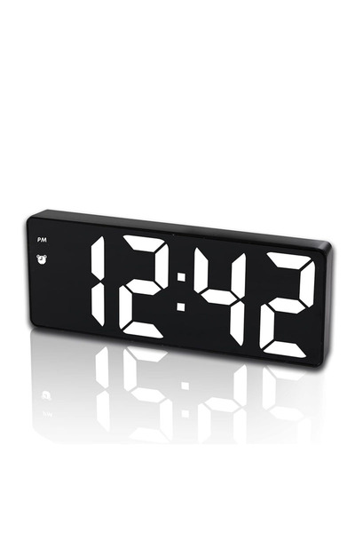 Choice black LED Digital Alarm Clock Portable Travel Clock for Bedroom Office...