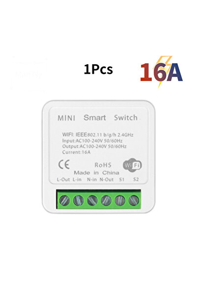 Choice9 1Pcs MANHOT Wifi 16A Smart Light Switch DIY Switches Module Relay Sup...
