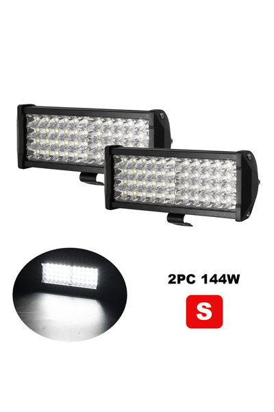 Choice 2pcs 144W 12V LED Bar Offroad Spot Flood Combo LED Light Bar Work Ligh...