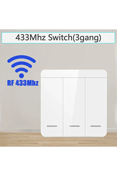 choice2 مفتاح إضاءة لاسلكي GGBEE ثلاثي القنوات مع مستقبل مرحل بتردد 433 ميجاه...
