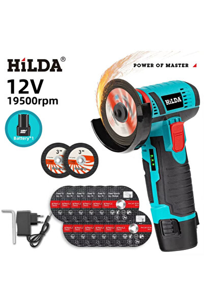 Choice HILDA AB118A HILDA 12V 3 Inch Lithium Electric Angle Grinder Compact H...