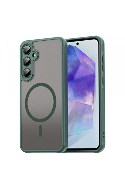Samsung Husa MagSafe pentru Galaxy A35 5G A356, Techsuit, HaloFrost II, Verde
