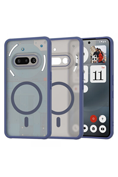 NOTHING Husa MagSafe pentru Phone (3a), Techsuit, HaloFrost, Bleumarin