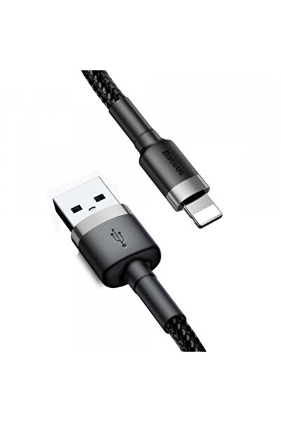 Apple Cablu Date si Incarcare USB-A - Lightning Baseus Cafule, 18W, 3m, Gri C...