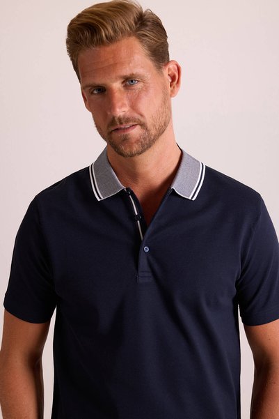 Ysf Erkek Lacivert Polo Yaka T-Shirt
