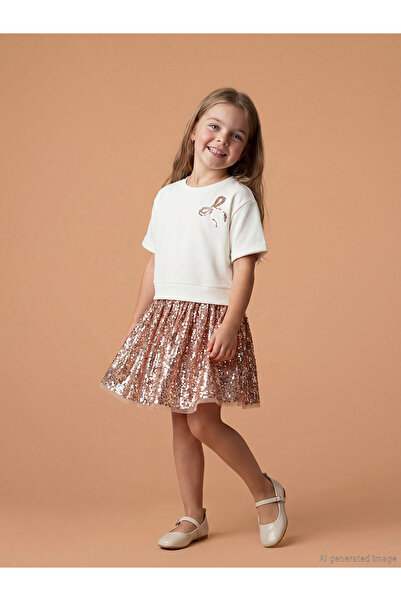 LC Waikiki Original Sequined Girls' Dress