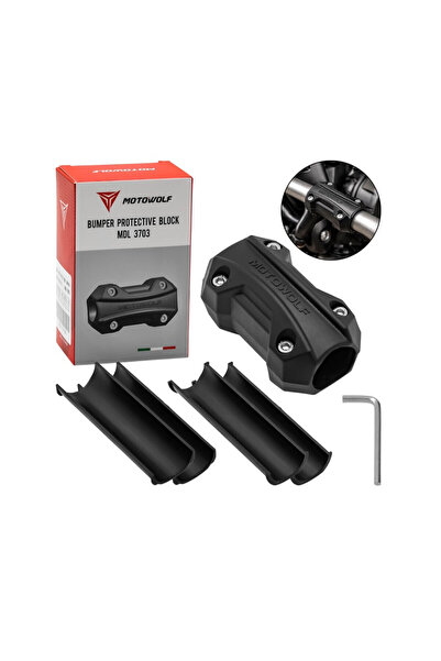 MOTOWOLF Προστατευτικό Slider Κάγκελων Μοτοσυκλέτας 22-25-28mm Μαύρο MDL3703