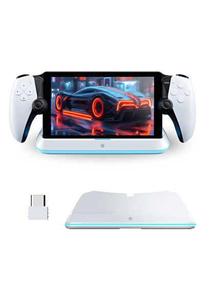 Choice حامل شاحن وحدة التحكم المغناطيسية WHITE HONCAM لجهاز PlayStation Porta...
