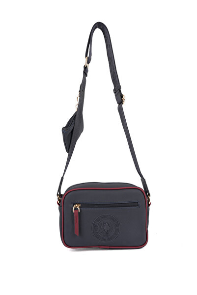 U.S. Polo Assn. Navy Blue-Claret Red Women's Messenger Bag Us8520
