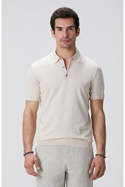Network Bej Polo Yaka T-shirt