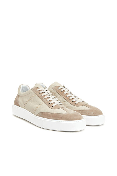 Network Bej Erkek Deri Sneaker
