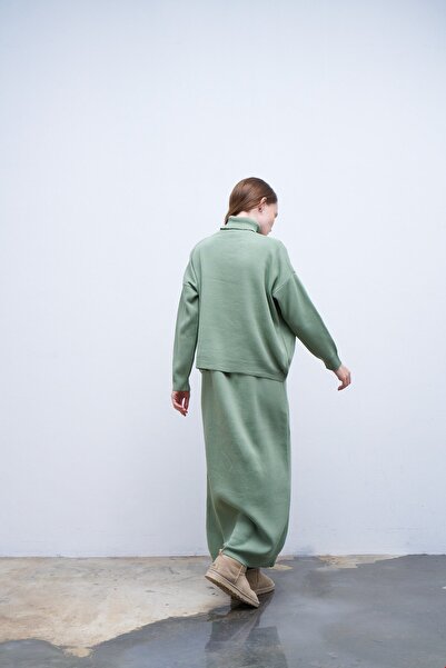 QANU Green Ayben Knitwear Dress