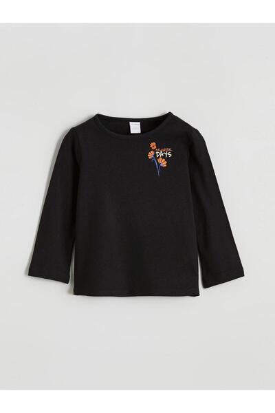 LC Waikiki Trendlucky Girl's Long Sleeve T-Shirt with Flower Print with Diffe...