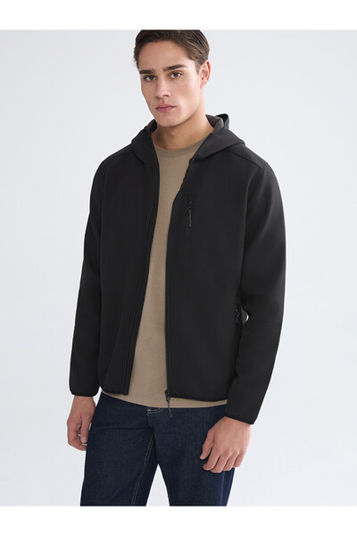 LC Waikiki Nevavm Farkıyla Lcwaikiki Classic Black Hooded Water Repellent Men...