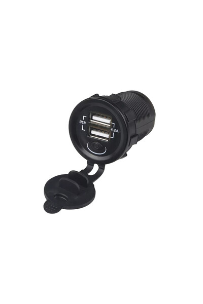 OEM Αδιάβροχος φορτιστής με διπλή USB θύρα 12V 4.2A