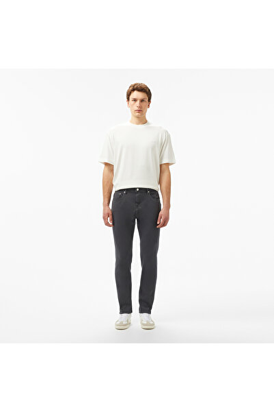 Lacoste Erkek Slim Fit Gri Jean Pantolon