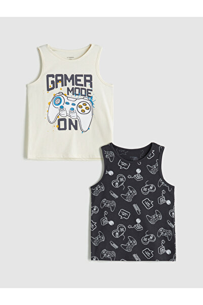 LC Waikiki Two Mt Shop Quality Printed Boys' Undershirts 2-Pack