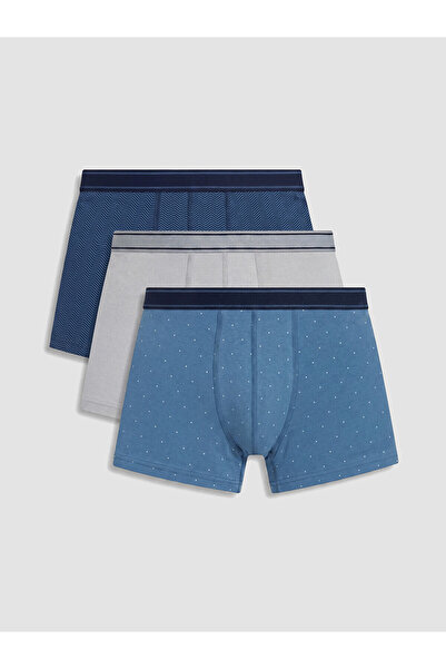 LC Waikiki NEVAVM Boxeri flexibili din bumbac pentru bărbați, pachet de 3