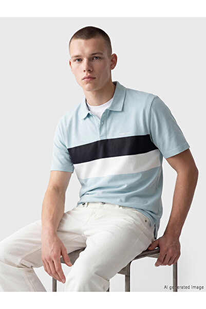 LC Waikiki Peak New Season Polo Collar Oversize Men's Combed Cotton T-Shirt
