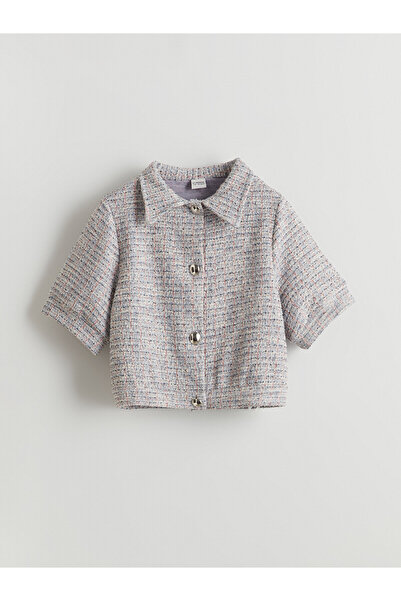 LC Waikiki Nevavm Girl's Tweed Jacket with a Difference