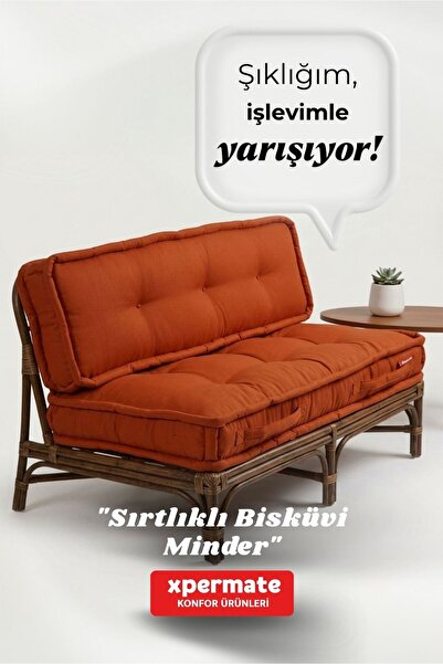XPERMATE Yer Minderi Bisküvi Minderi Kalorifer Önü Oturma Minderi Balkon Bahç...