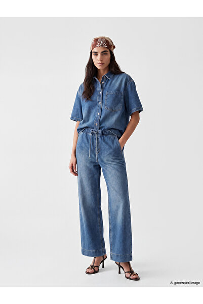 LC Waikiki Peak New Season Oversize Women's Jean Shirt