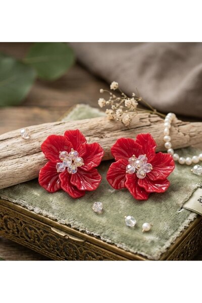 Generic Brand Eye-Catching Flower Pattern Elegant Earrings