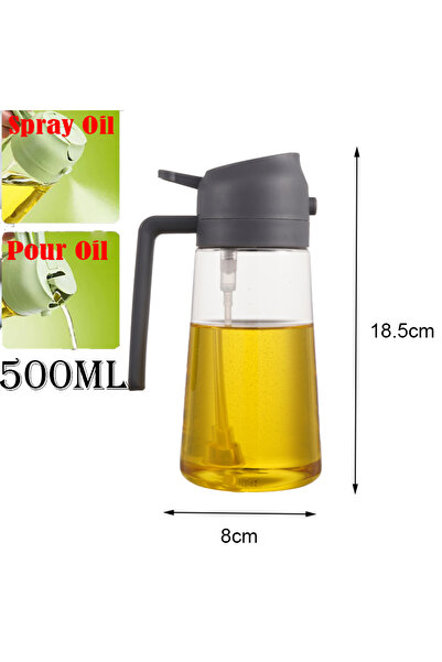 Choice7 Pour spray grey 2in1 500ml Plastic Kitchen Oil Sprayer Spray Oil Oliv...