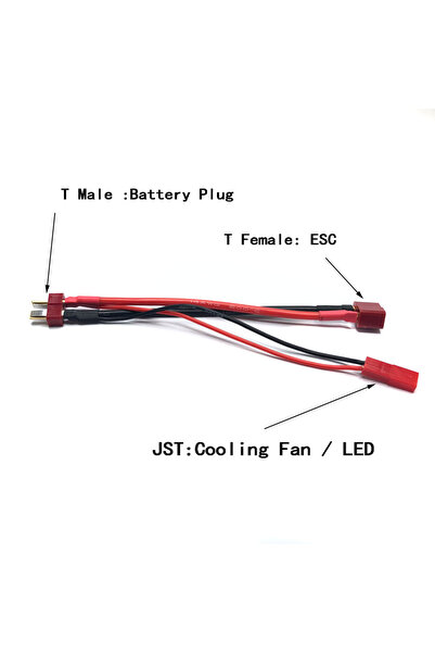 Choice JST Plug RC Car Parts Battery Cooling Fan LED Power Cable for Wltoys 1...