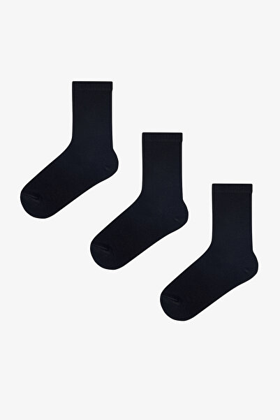 Penti Kız Çocuk Unisex Siyah Basic 3 lü Soket Çorap Seti