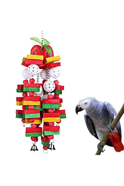Choice1 WHITE Bird Toys For Parrots Wooden Parrot Supplies Gray Parrot Birds ...