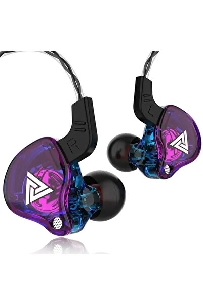 Vikefon Purple Original QKZ AK6 Copper Driver HiFi Wired Earphone Race Sport ...