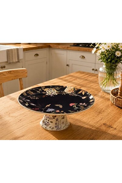Lucky Art Luckyart Fleurisse Bone Footed Cake Stand 27cm