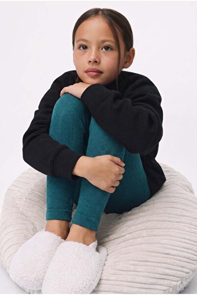 Katia&Bony Towel Inside Children's Leggings Dark Green