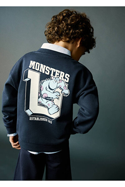 MANGO Baby %100 pamuklu çizim desenli sweatshirt