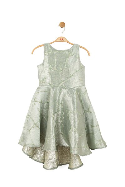 nk kids Nk Kız Çocuk Kolsuz Abiye Elbise 8-14 Yaş YEŞİL