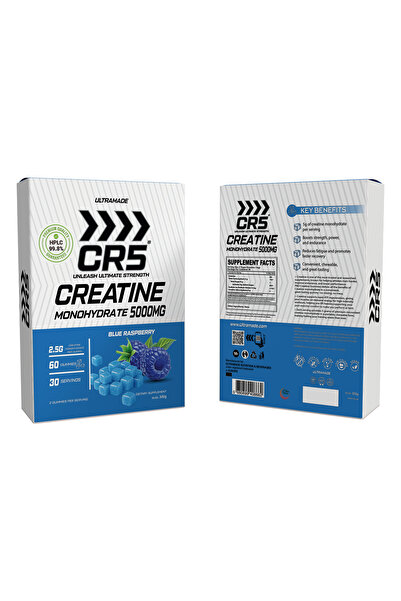 C5 CR5 Creatine Gummies 5000mg - Creatine Monohydrate Gummies Blue Raspberry