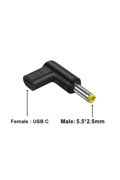 Choice10 9V 5.5-2.5mm USB C to 5v 9v 12v DC Power Jack Connector Type C PD to...