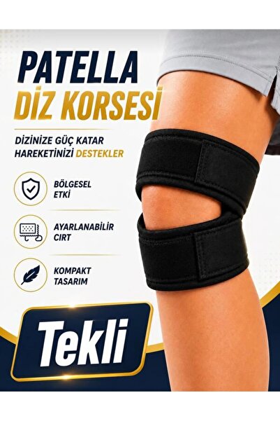 TURTİKA Profesyonel Dizlik Patella ve Menisküs Koruyucu Bandajlı Ortopedik Di...