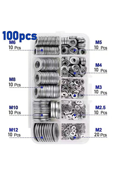 Choice1 مجموعة من 100/600/400 قطعة من حلقات التثبيت المسطحة المصنوعة من الفول...