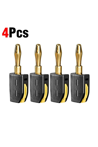 Choice1 4 قطع سوداء من 1-6 قطع، قابس موز محمول 32 أمبير 4 مم، توصيل سريع بدون...