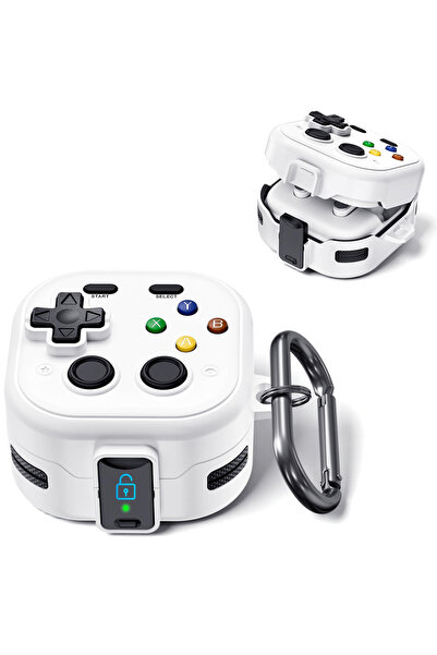 Choice1 غطاء سيليكون بتصميم كرتوني مضحك لهاتف Galaxy Buds 4Pro باللون الأبيض،...
