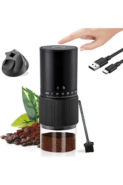 Baytix HOME Portable Electric Coffee Grinder USB-C Rechargeable Adjustable Gr...