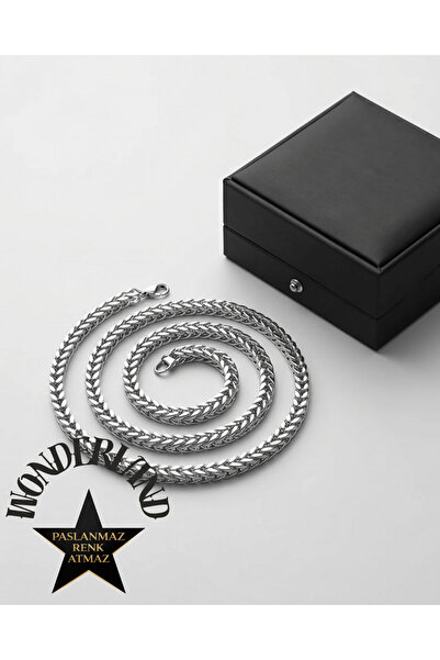 stainless steell 316L Steel Silver Women's Necklace Men's Necklace 55 cm