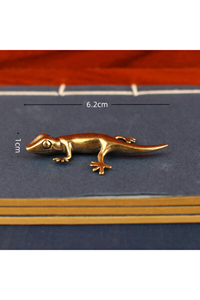 Choice A Gecko figure home decor Small Ornaments Antique Brass Animal Figurin...
