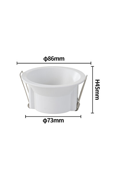 Choice Round-White Recessed Mount Frame GU10/MR16 Lamp Holder Bathroom Spot L...