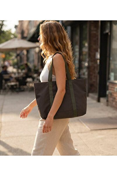 tuttobene TRENDY Haki TOTE Omuz Çantası XL boy TB022