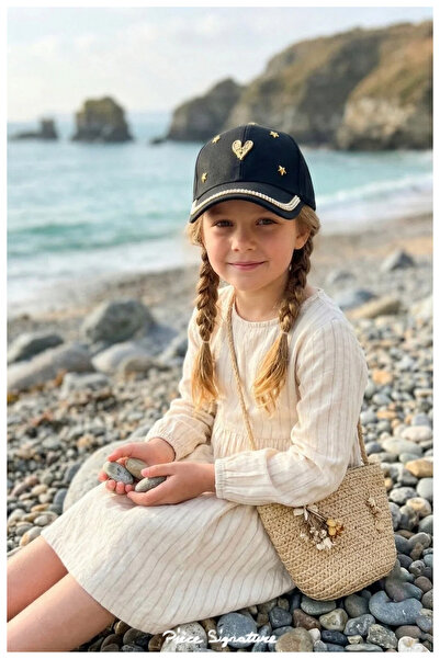 PIECE SIGNATURE 100% Cotton % Cotton Hat with Stones for Young Girls (9-15 Ye...