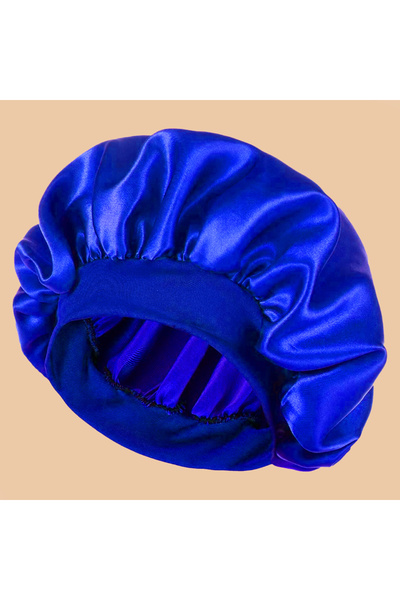 Choice4 SameColor2192ROYAL 1pc Women's Solid Color Satin Wide-Brimmed Shower ...