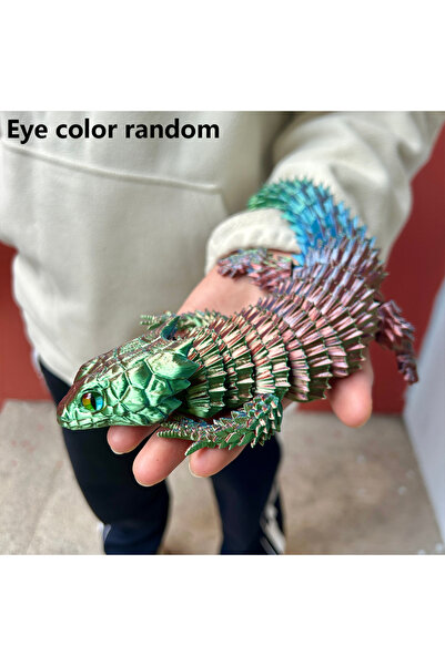 Choice9 36.5cm 14.37in Red Blue Green 3D Printed Lizard Statue, Flexible 3D P...